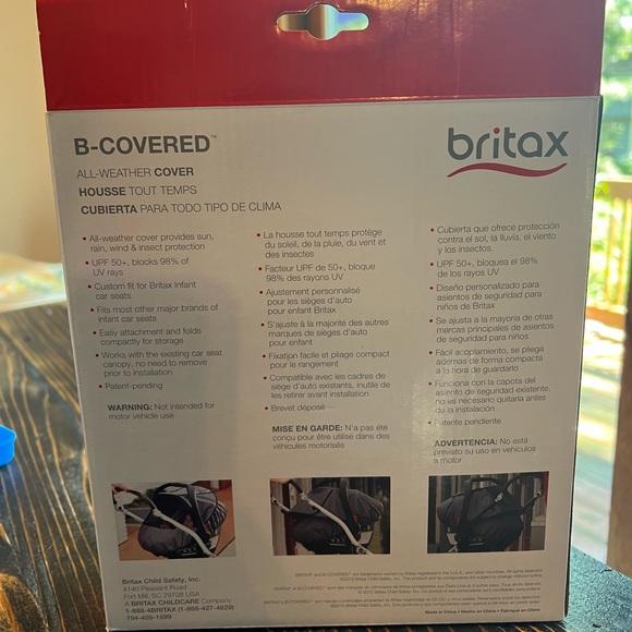 Britax B-Covered All-Weather Infant Car Seat Cover UPF 50 - Picture 2 of 4